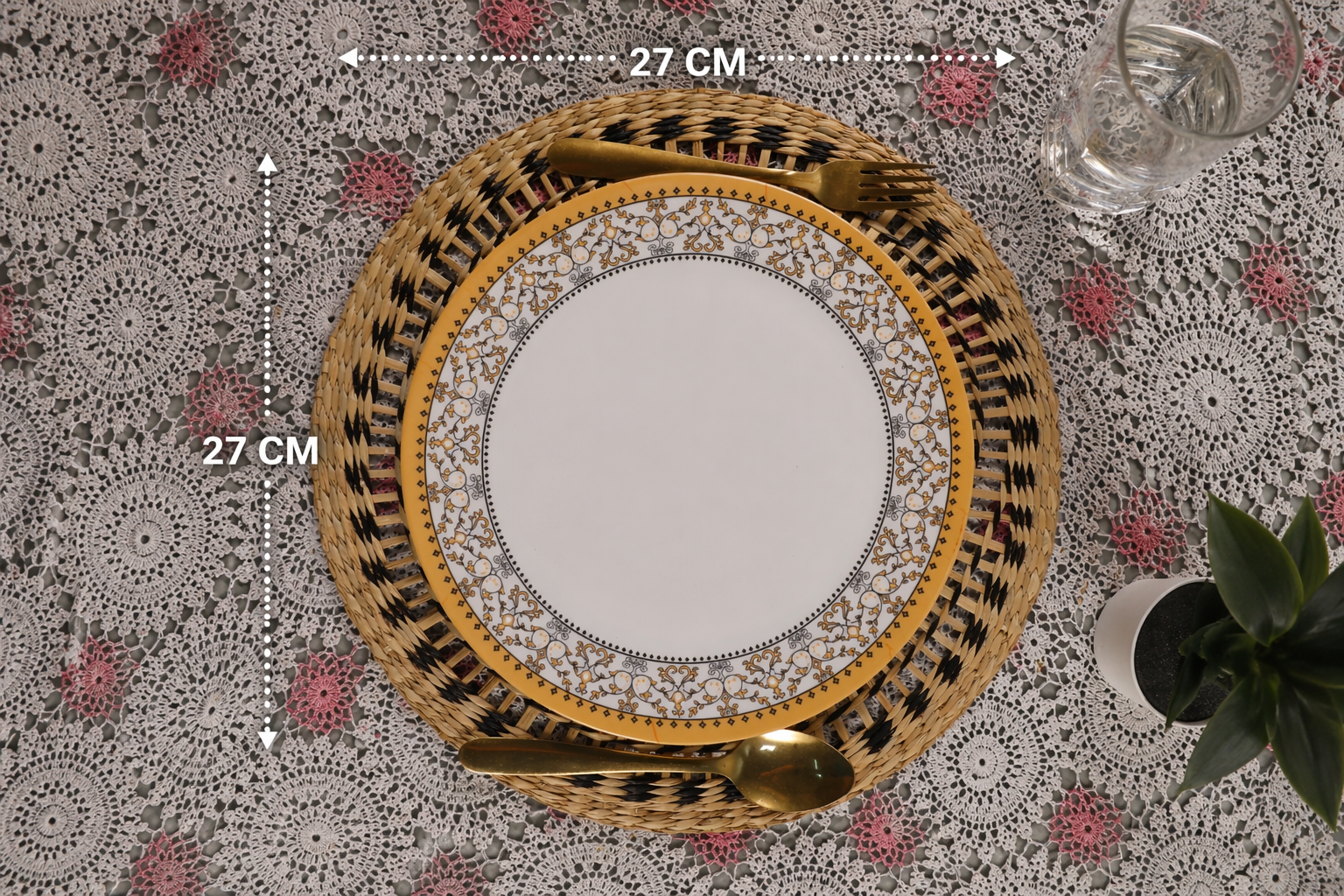 DURODINE 18 PC MELAMINE DINNER SET (Medallion)